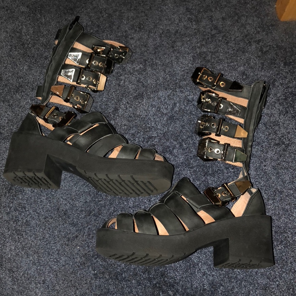 Jeffrey Campbell Gladiator Platform Shoes